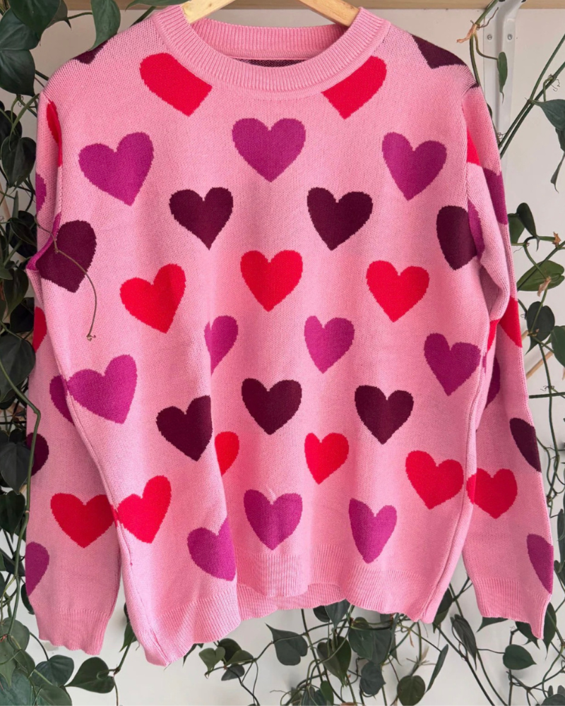 SACO CORAZONES ROSADOS