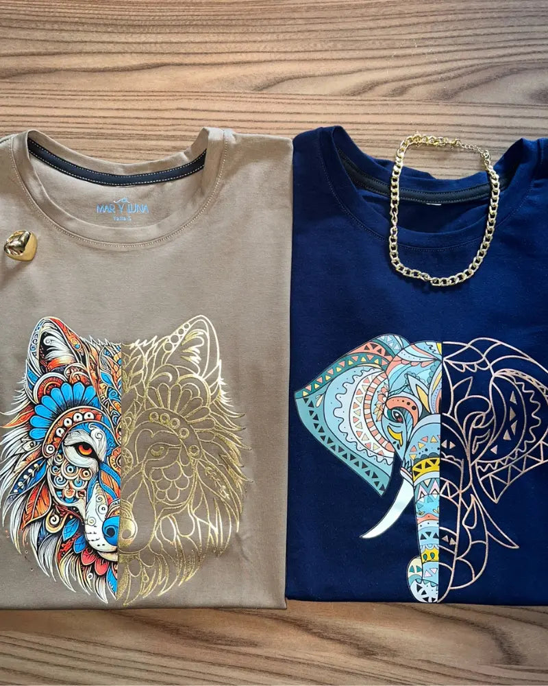 CAMISETA ELEFANTE METALICO