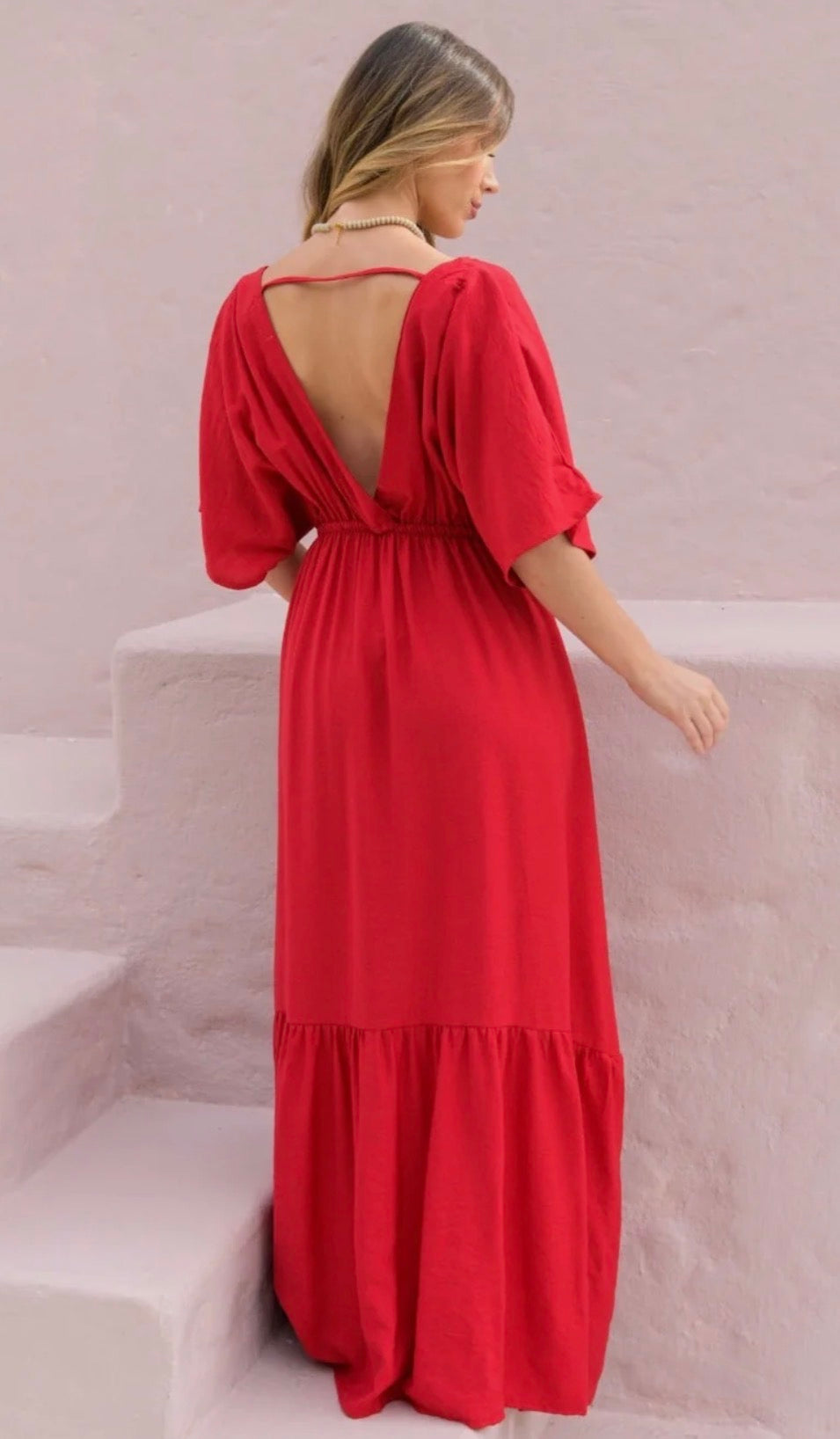 VESTIDO ELODIA PLANE CHERRY