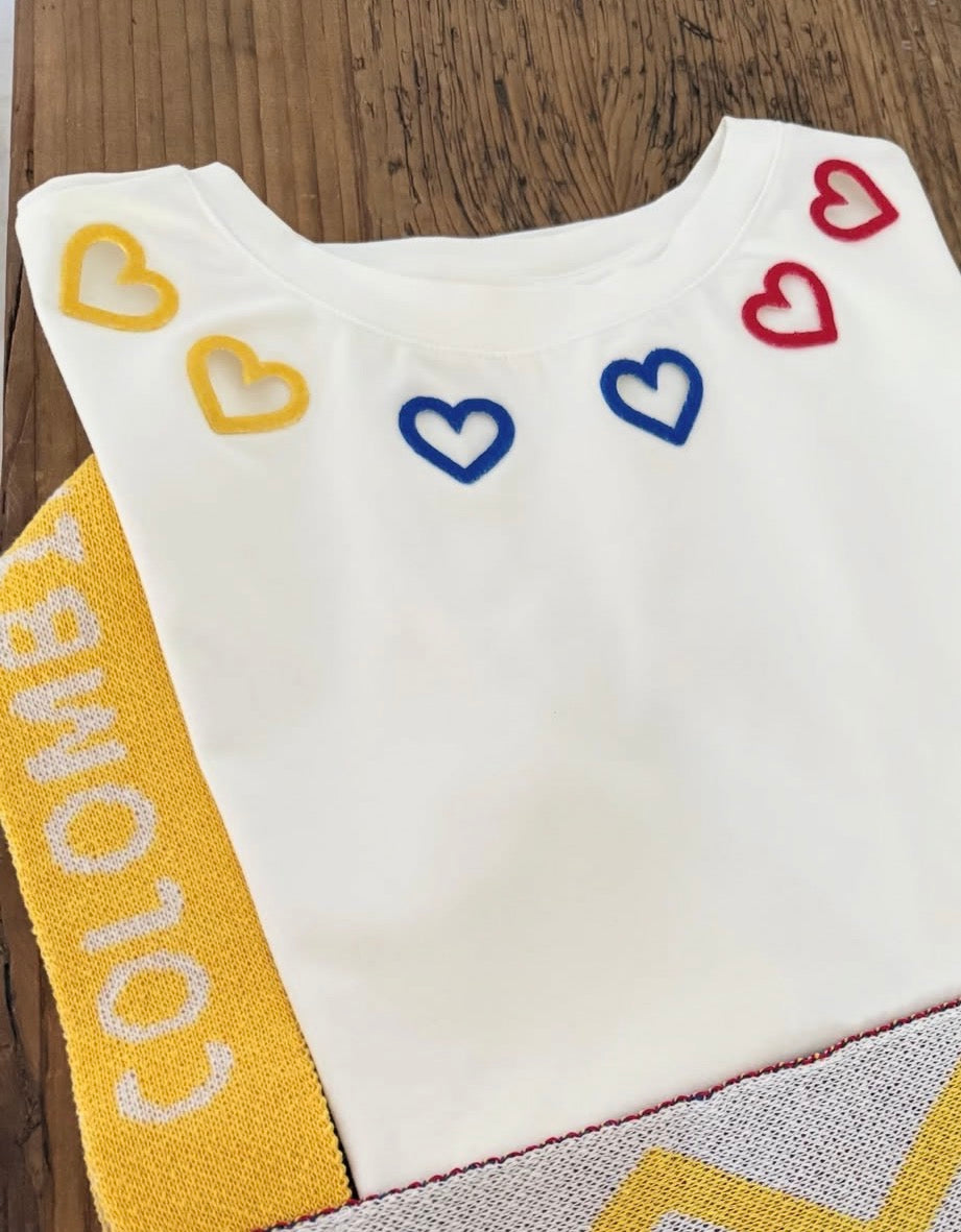 CAMISETA COLOMBIA CORAZONES