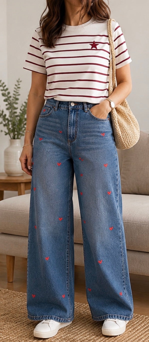 BLUE JEAN CORAZONES