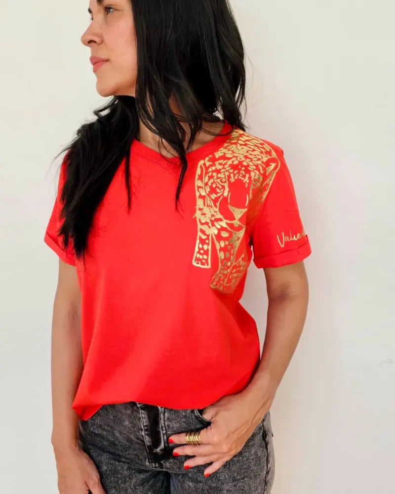 CAMISETA VALIENTE ROJO