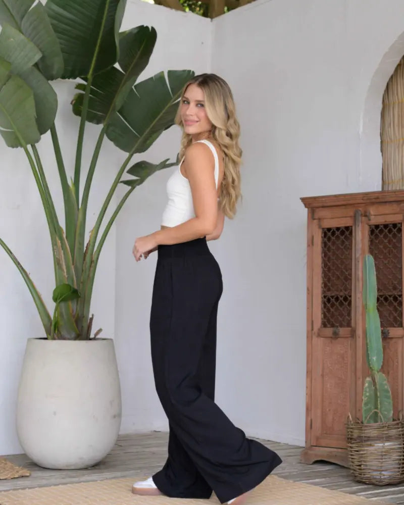 PANTALON OLIVIA PLANE NEGRO