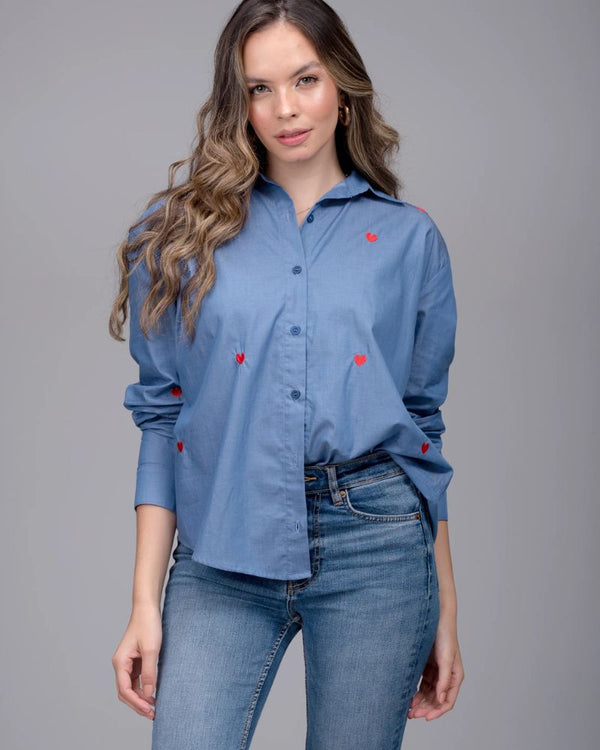 CAMISA ARIEL CORAZONES