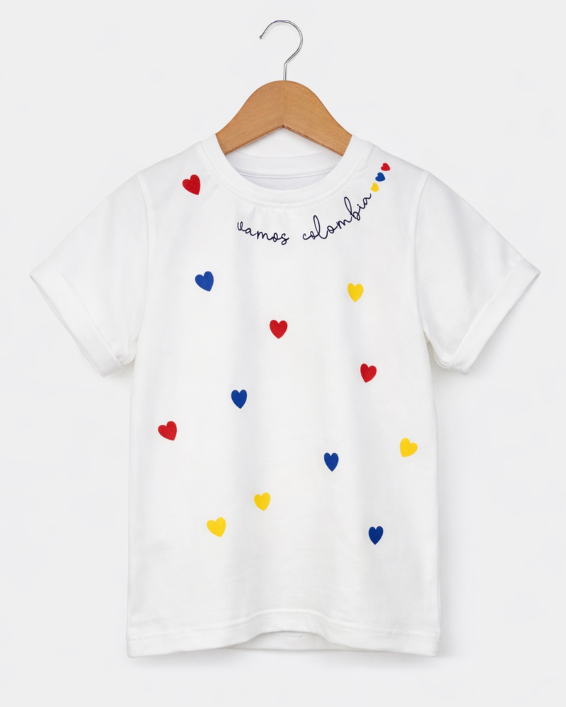 CAMISETA VAMOS COLOMBIA NIÑA