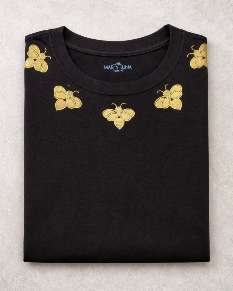 CAMISETA ABEJAS NEGRA