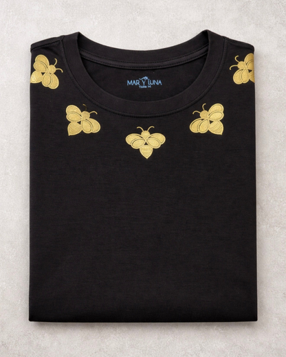 CAMISETA ABEJAS NEGRA