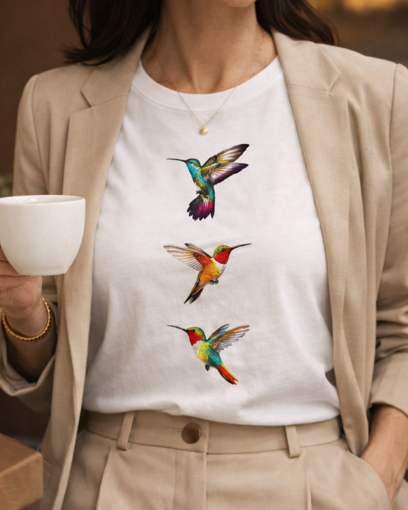 CAMISETA 3 COLIBRIES