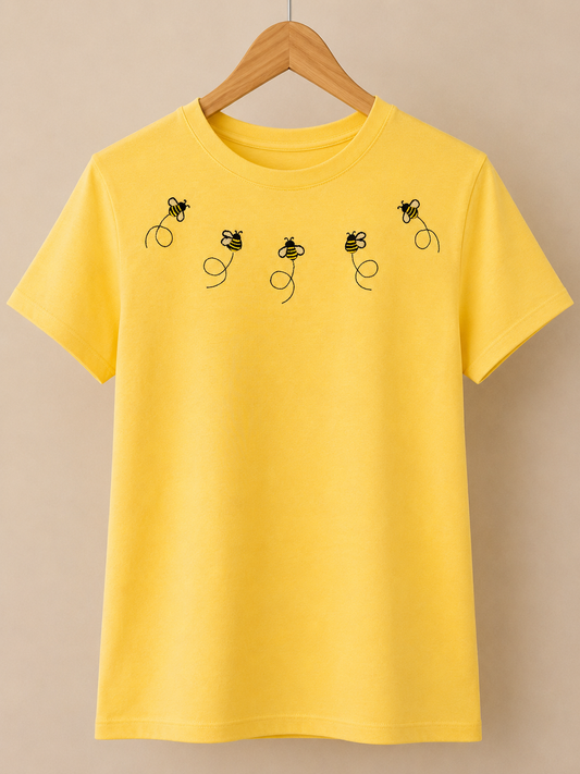 CAMISETA ABEJAS BORDADAS ULTIMA UNIDAD