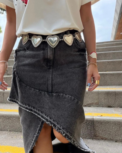FALDA CRUZADA DENIM