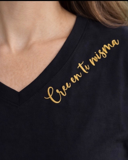 CAMISETA COLIBRI NEGRA CREE EN TI MISMA V