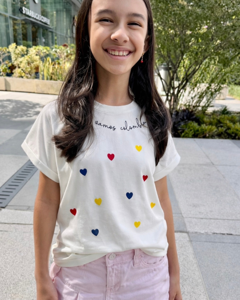 CAMISETA VAMOS COLOMBIA NIÑA