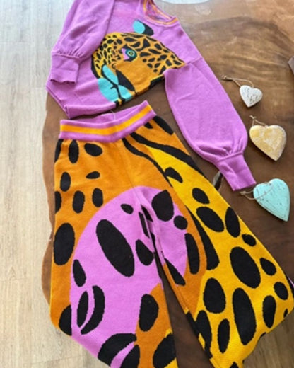 PANTALON LEOPARDO MAGENTA
