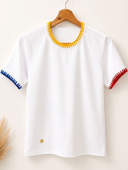 CAMISETA COLOMBIA BORDADA