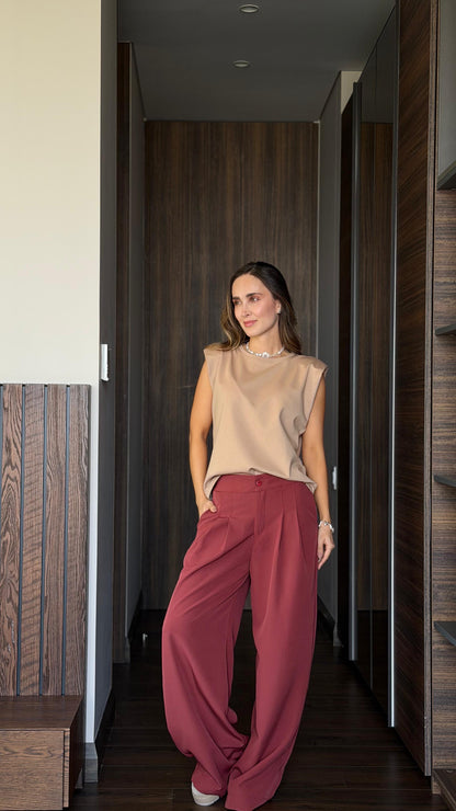 PANTALON VIENA TINTO