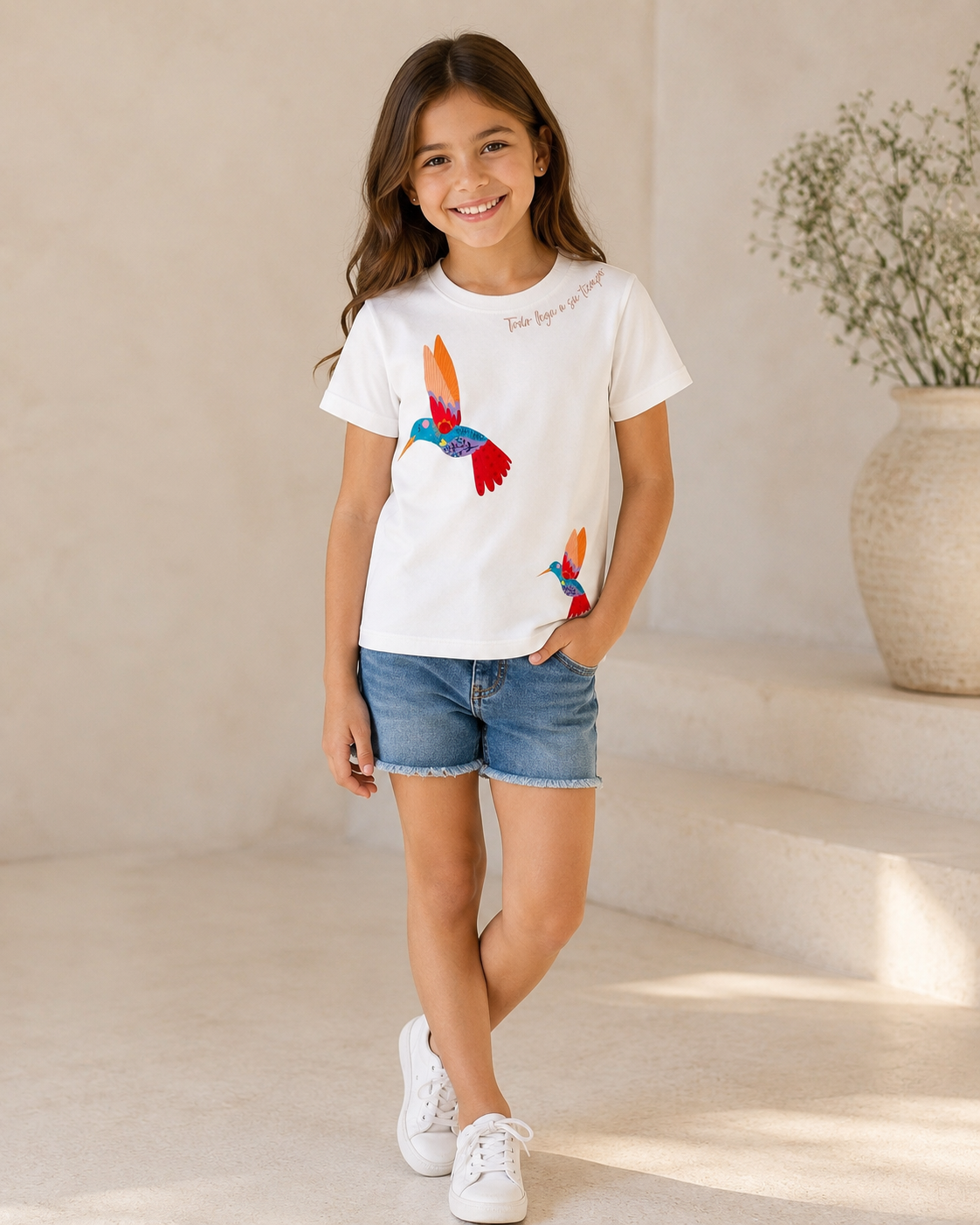 CAMISETA TODO LLEGA A SU TIEMPO, NIÑA