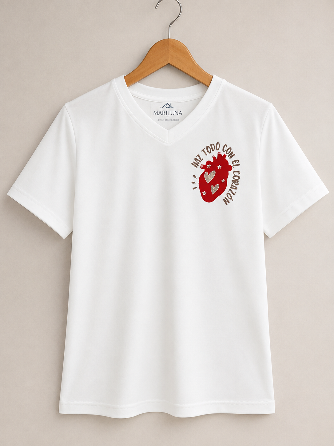 CAMISETA HAZ TODO CON EL CORAZON