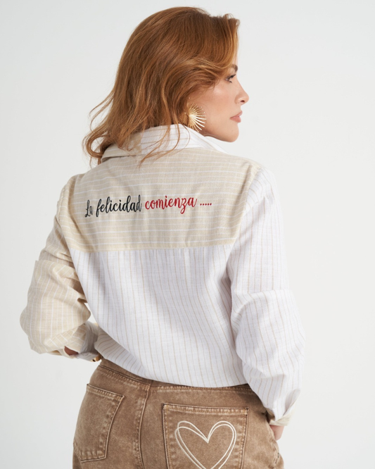CAMISA LA FELICIDAD COMIENZA EN MI