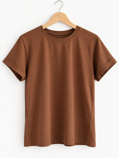 CAMISETA ESENCIAL MOCCA OVERSIZE