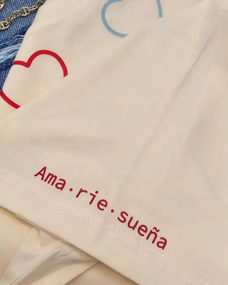 CAMISETA AMA, RIE Y SUEÑA