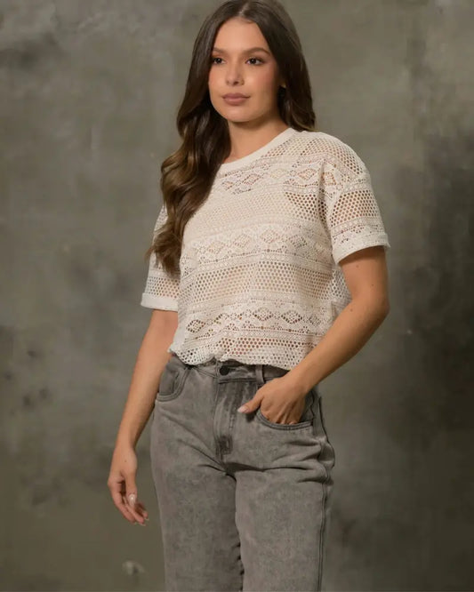 BLUSA KILA MALLA CREMA