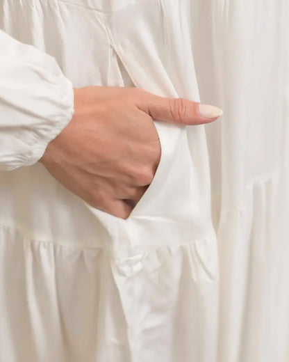 VESTIDO ELOISA PLANE MARFIL