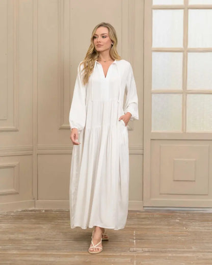 VESTIDO ELOISA PLANE MARFIL