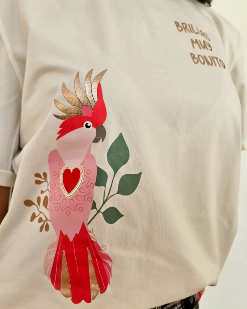 CAMISETA BRILLAS MUY BONITO MARFIL