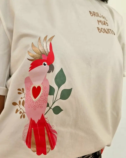 CAMISETA BRILLAS MUY BONITO MARFIL