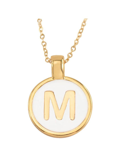 CADENA DE LETRA M + ARETES
