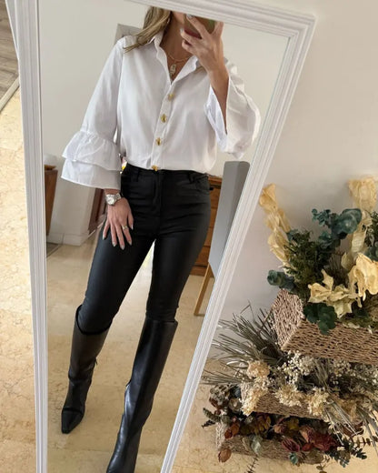 CAMISA BLANCA HUELLAS