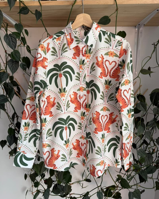 CAMISA TIGRES Y PALMERA