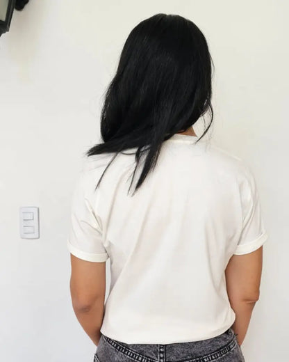 CAMISETA BRILLAS MUY BONITO MARFIL