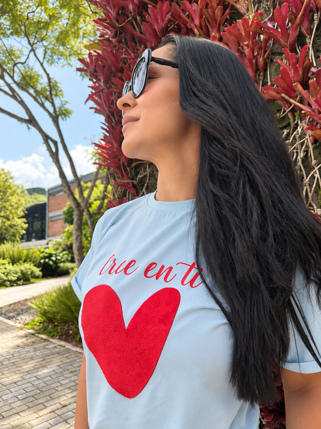 CAMISETA CREE EN TI CORAZON GAMUZA