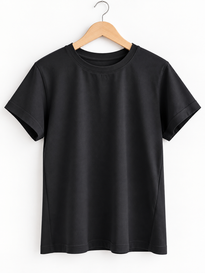 CAMISETA ESENCIAL NEGRO OVERSIZE