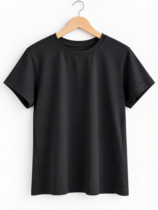 CAMISETA ESENCIAL NEGRO OVERSIZE