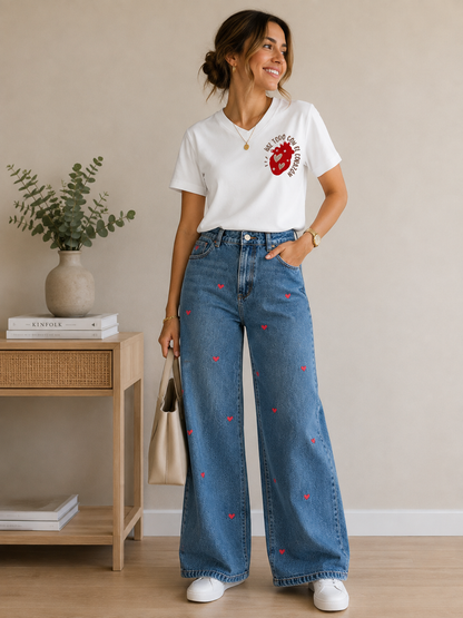 CAMISETA HAZ TODO CON EL CORAZON