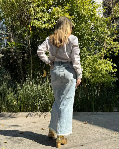 FALDA DENIM CLARO