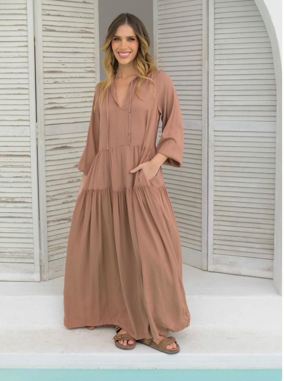 VESTIDO ELOISA PLANE TOFFEE