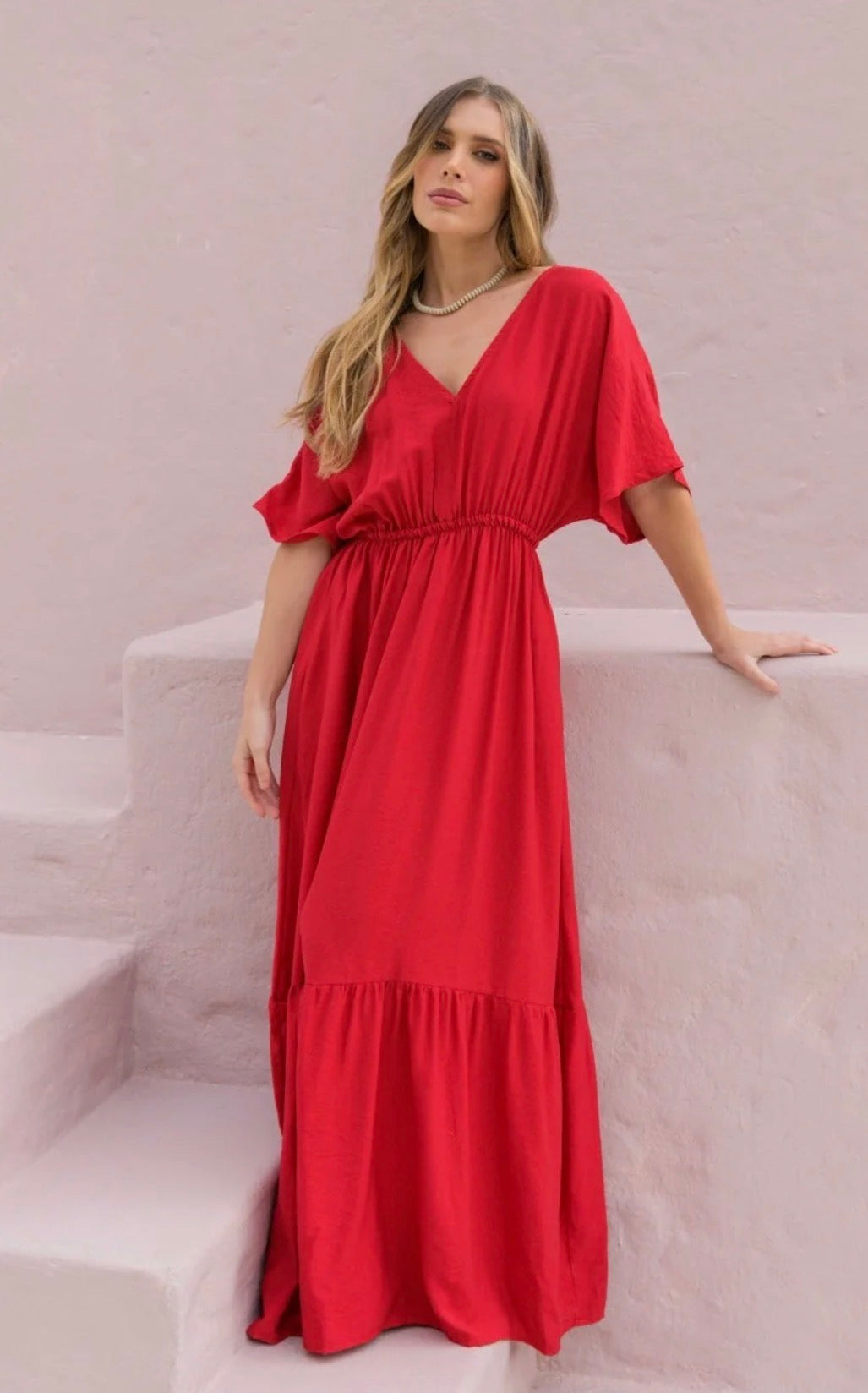 VESTIDO ELODIA PLANE CHERRY