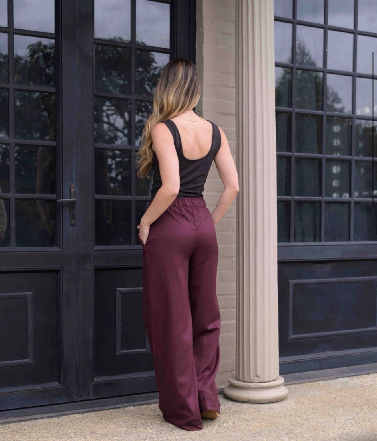PANTALON CANDE PLANE VINO