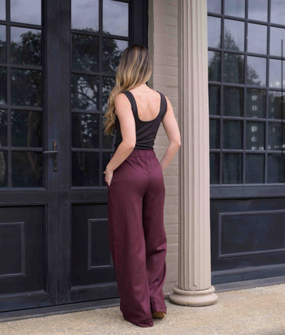 PANTALON CANDE PLANE VINO