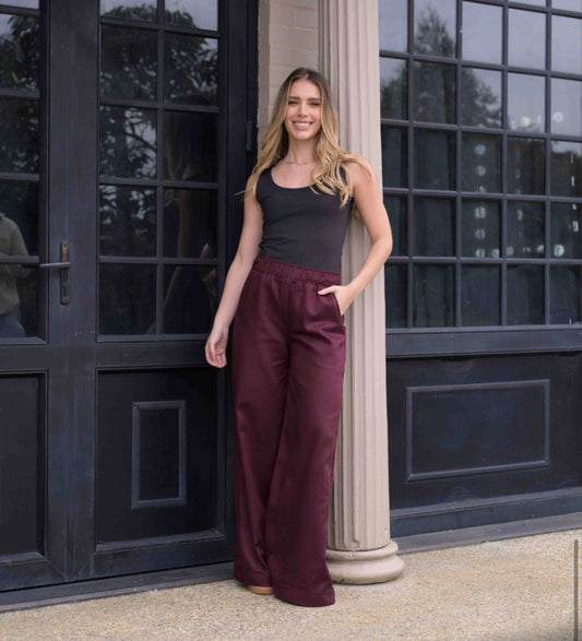 PANTALON CANDE PLANE VINO