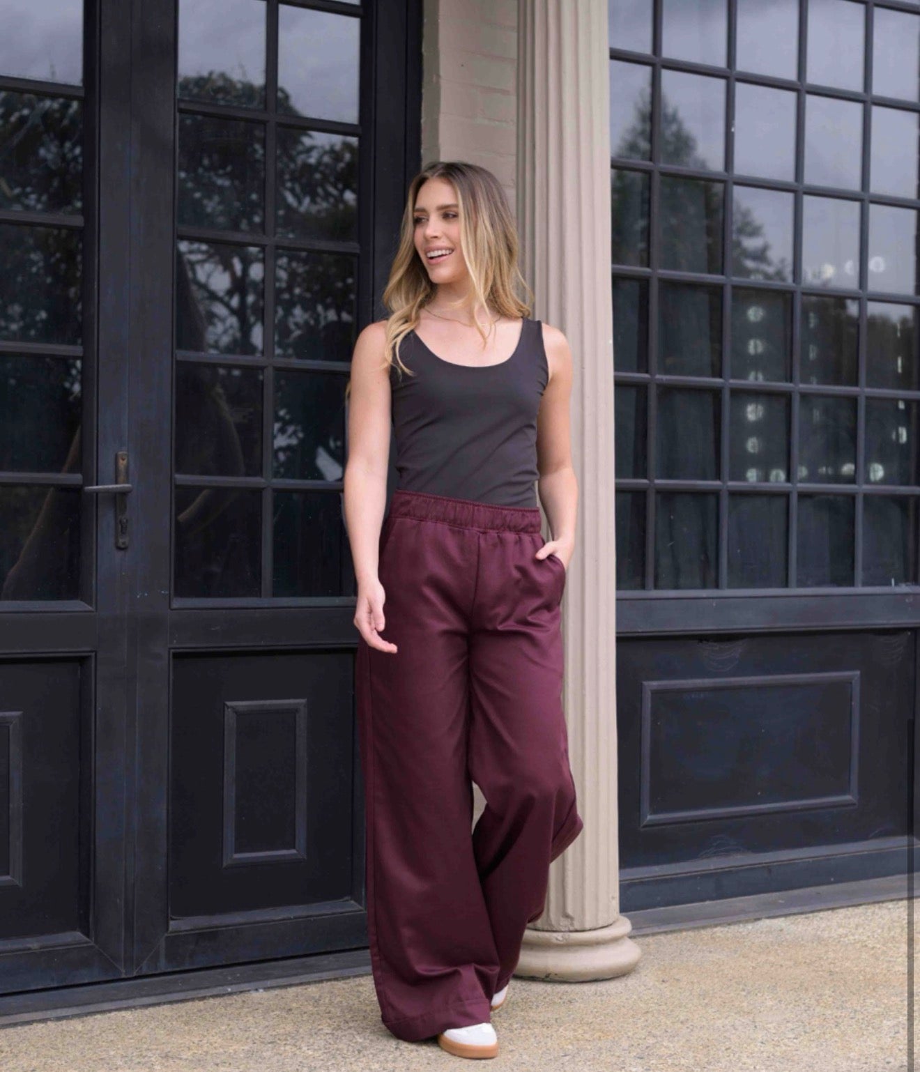 PANTALON CANDE PLANE VINO