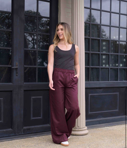 PANTALON CANDE PLANE VINO