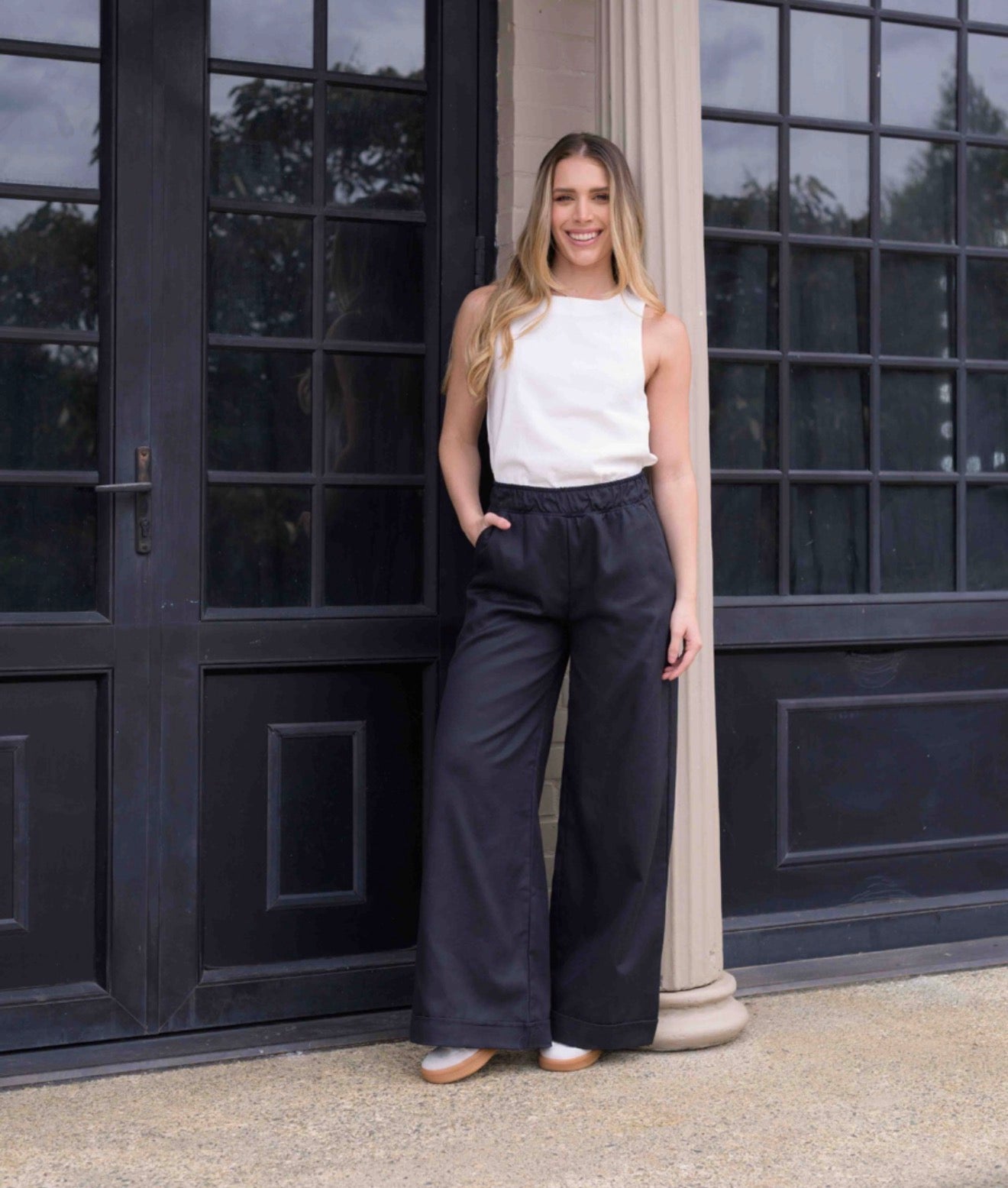 PANTALON CANDE PLANE AZUL TURQUI