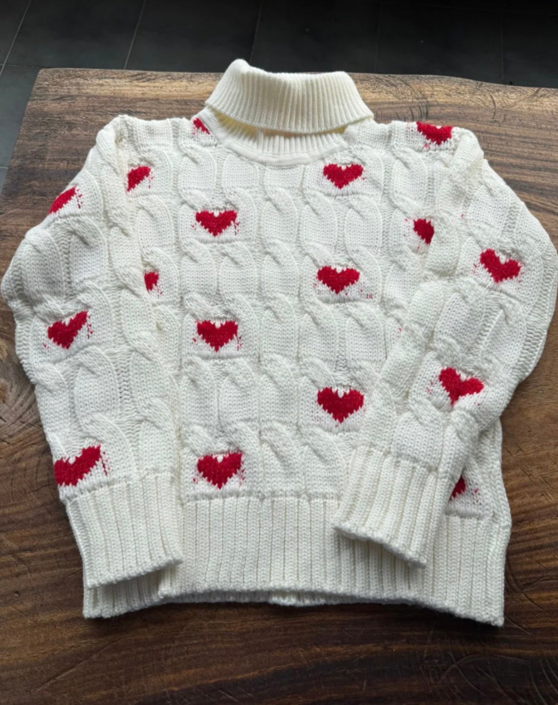 SACO MARFIL CORAZONES