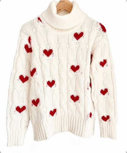 SACO MARFIL CORAZONES