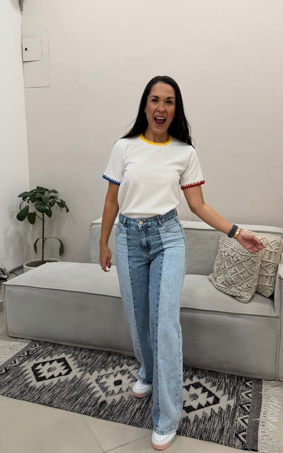 CAMISETA COLOMBIA BORDADA