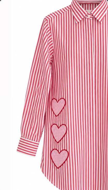 CAMISA RAYAS ROJAS
